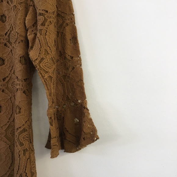 Chartreuse green lace dress SZ Medium - Picture 3 of 4